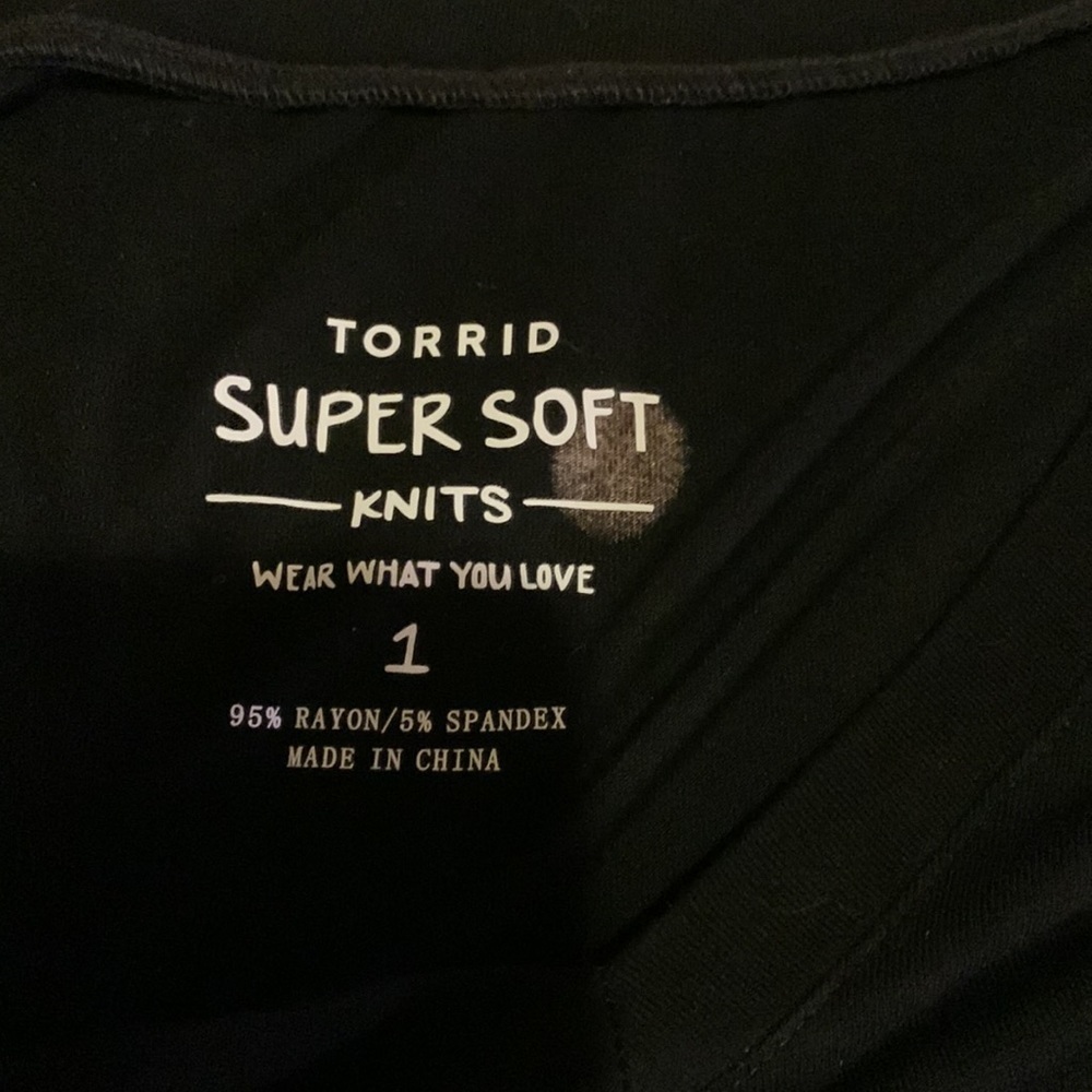 Torrid Super Soft Tie Dye Black Trapeze Mini Dress Size 1, worn twice - Picture 5 of 7